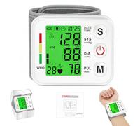 Wrist Blood Pressure Monitor, Pengrity Adjustable Blood Pressure Monitors Wrist, with LED Touch Screen, 99x2 Reading Memory, Automatic Voice, for Adult Elder at Home Travel
