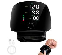 Wrist Blood Pressure Monitors, Automatic Accurate Blood Pressure Machine with LCD Touchscreen, Adjustable Wrist Cuff, Automatic Voice Broadcast, Reading Memory, for Adult Elder at Home Travel