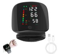 Wrist Blood Pressure Monitors, Automatic Accurate Blood Pressure Machine with LED Touchscreen, Adjustable Wrist Cuff, Automatic Broadcast, Reading Memory, Portable for Home & Travel Use