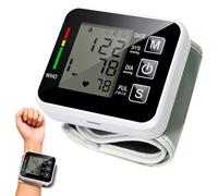 Wrist Blood Pressure Monitors, Portable Digital Blood Pressure Machine with Voice Broadcast and LCD Screen, Smart BP Machine with Storage Case and Adjustable Cuff(Black)