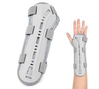 Wrist Brace with Reinforced Splint for Left Hand Adult, Carpal Tunnel Support Night Splint for Sprain Relief, Adjustable Wrist Stabiliser for Tendonitis Pain(Right,L)