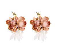 Wrist Corsage & Boutonniere set for Wedding Vintage Peony Bride Groom Bridesmaid Groomsmen Mother Father Sister Flower Girl Brother Wrist Flower Lapel Pin for Prom, Homecoming, Quinceanera (Wris