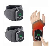 Wrist Heating Pad for Wrist Tendinitis Arthritis,Carpal Tunnel Pain Relief, 5 Heat and 3Levels Massage Cordless Hand Heated Wrap, Rechargeable for Left Right Hands(Color:2pcs)