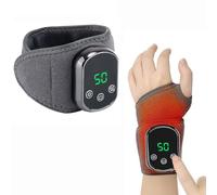 Wrist Heating Pad for Wrist Tendinitis Arthritis,Carpal Tunnel Pain Relief, 5 Heat and 3Levels Massage Cordless Hand Heated Wrap, Rechargeable for Left Right Hands(Color:1pcs)