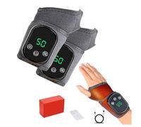 Wrist Heating Pad with 5 Heating Levels and 3 Vibration Mode Heated Wrist Massager, for Work, Travel and Exercise, Fits Left and Right Hands(2PCS)