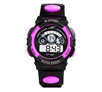 Wrist LED Watch Boy's Alarm Mens Quartz Date Sports Digital Sport Watch Wrist Watch Without A Phone (Purple, One Size)