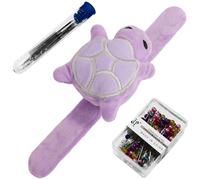 Wrist Pin Cushion for Sewing, Snap Bracelet Wrist Bands Pincushion Organizer for Pins and Needles Include 80 Pearl Ballhead Pins and 18 Sewing Needles