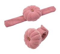 Wrist Pin Cushion - Pumpkin Pin Cushion, Portable Sewing Holder, Elastic Band | Portable Accessories for Quilting, Embroidery, Crafts, Sorting, , Thread, DIY Project, Tool, Fun, pink, see