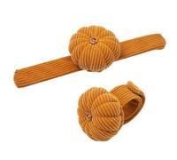 Wrist Pin Cushion - Pumpkin Pin Cushion, Portable Sewing Holder, Elastic Band | Portable Accessories for Quilting, Embroidery, Crafts, Sorting, , Thread, DIY Project, Tool, Fun, Turmeric, see