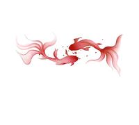 Wrist red lucky koi carp, meet meet lucky pattern, durable waterproof sweatproof, disposable color tattoo stickers