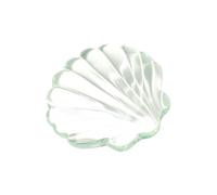 Wrist Rest Crystal Shell 3D Stereoscopic Mouse Pad Transparent Scallop StylePad Carpal Hand Pillow for Office Gamer(Green)