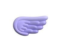 Wrist Rest Keyboard Mouse Wrist Rest Angel Wing Memory Foam Pad Set Support Ergonomic Non-Slip for Office PC Laptop Easy Typing(Purple Short)