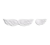 Wrist Rest Wings Shaped Keyboard Mouse Wrist Rest Memory Foam Anti-Slip Silicone Ergonomic Guard Table Mat Pad Set(White Set)