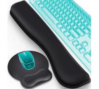 Wrist Rest with Ergonomic Mouse Pad - Memory Foam Desk Cushion for Carpal Tunnel by Everlasting Comfort