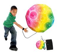 Wrist Return Ball | Sports Bouncy Ball On A String,Sports Wrist Fun Single Player Toy, Exercise Toy, Enhances Coordination and Reaction Time (Yellow)