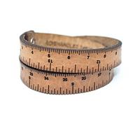 Wrist Ruler Medium Brown 17"| Tape Measure Bracelet | Leather Cuff | Leather Wrap Bracelet | Sewing | Knitting | Crochet | Notion | Gift