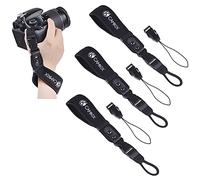 Wrist Straps for DSLR and Compact Cameras - 3 Pack - Extra Strong and Durable - Comfortable Neoprene Bracelet - Adjustable Fit - Quick Release Clip - Extra Tethers and Cleaning Cloth Included