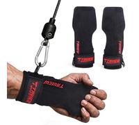 Wrist Straps for Weightlifting With D Ring,Double Layer Leather Wrist Strap For Deadlift And Powerlifting, Adjustable Neoprene Padded Gym Workout Lifting Hooks