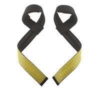 wrist straps weightlifting 1 Pair Silica Gel Non-Slip Lifting Straps For Weightlifting,Gym Non-slip Powerlifting,Strength Training Belts(Yellow)