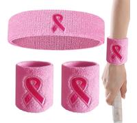 Wrist Sweat Bands for Men - Cancer Awareness Sweatbands Elastic Sweat Wristbands - Cancer Awareness Wristband Comfortable Wrist Sweatbands for Outdoor Activities