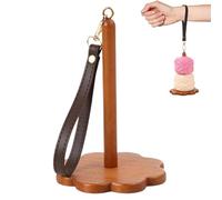 Wrist thread holder, yarn holder, portable strap rotates portable wood, ergonomic craft tool for knitting, streamline wire handling during knitting, crocheting or craft projects with this