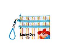 Wrist Wallet - Women's Travel Document Organizer | Passport and Document Travel Bag | 3-Layer Zipper Design for Secure Storage, Blue, M, Modern