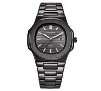 Wrist Watch Analog Stainless Sport Quartz Men Fashion Men's Watch Rose Watch Women (Black, One Size)