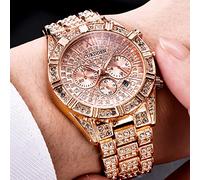 Wrist Watch Brand Golden Wristwatch Luxury Luxury Man Classic Designer Steel Fashion Men's Watch Mens Large Watches (D, One Size)