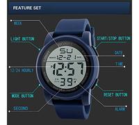 Wrist Watch Digital LED Men Analog Sport Men's Watch Bracelet Watches for Women (Blue, One Size)