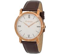 Wrist watch man BLACK ONE SLIM leather strap and pink gold case MONTEGRAPPA IDNMWARW