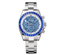 Wrist Watch Mechanical Automatic Self Winding DD8812 Analog Automatic Daniel&Douglas Skeleton Blue Silver Men's