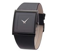 Wrist Watch Minimalist Men Square Black Dial Bussiness Style SIBOSUN Leather Strap Quartz Analog