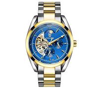 Wrist Watches,Fully Automatic Mechanical Watch Star Display Men's Watch, Gold-Blue Surface