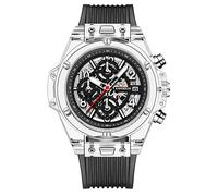 Wrist Watches,Men's Transparent Silicone Multi-Function Net Red Watch Waterproof Couple Watch, F