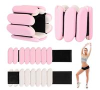 Wrist Weights - 1 Pair (0.5kg each) | Adjustable Portable Wrist and Ankle Weights Silicone Wrist Bangles Leg and Arm Weights for Women Yoga Dance Pilates Swimming Walking