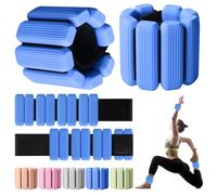 Wrist Weights, 2Pack Adjustable Wearable Wrist Ankle Weights for Women/Men, Silicone Wrist Bangles for Walking, Yoga, Pilates, and Gym, Arm & Leg Workout, 2lb (Blue)