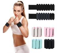 Wrist Weights, 2Pcs Wearable Wrist Ankle Weights for Women and Men, Adjustable Silicone Bracelets Suitable for Walking, Yoga, and Gym, Arm & Leg Workout, 2lb (Black)
