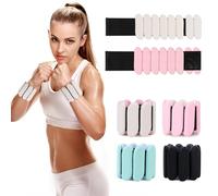 Wrist Weights, Pack of 2 Portable Wrist and Ankle Weights for Women and Men, Adjustable Silicone Bracelets for Hiking, Yoga and Fitness, Arm and Leg Training, 0.9 kg (Off White)