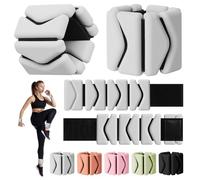 Wrist Weights, Wrist and Ankle Weights for Women, Adjustable 2LB Wearable Silicone Weighted Bangles(1LBs Each), Fits for Yoga, Pilates, Home Gym, Dance, Swimming, Jogging, Cardio, Strength Training