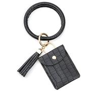 Wristban Ring Keychain Large Holder Key Bracelet Bangle Tassel with Wallet Card Accessory Good Rings (Multicolor2, One Size)