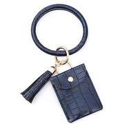 Wristban Ring Keychain Large Holder Key Bracelet Bangle Tassel with Wallet Card Accessory Good Rings (Multicolor7, One Size)