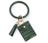 Wristban Ring Keychain Large Holder Key Bracelet Bangle Tassel with Wallet Card Accessory Good Rings (Multicolor6, One Size)