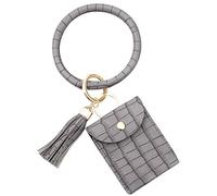 Wristban Ring Keychain Large Holder Key Bracelet Bangle Tassel with Wallet Card Accessory Good Rings (Multicolor1, One Size)