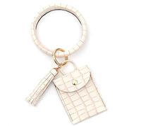 Wristban Ring Keychain Large Holder Key Bracelet Bangle Tassel with Wallet Card Accessory Good Rings (Multicolor8, One Size)