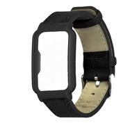 Wristband Compatible with Oppo Watch free,KangPlus Women Men Sport Wristband Leather Soft Strap Adjustable 5.5-8.1 inch Compatible with Oppo free Watch - Black