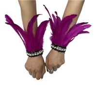 Wristband Cuff Beaded Wrist Cuff Women'S Halloween Cosplay Accessories Solid Color Halloween Cosplay Carnival Christmas Stage Show, For Autumn Hot Pink One Size