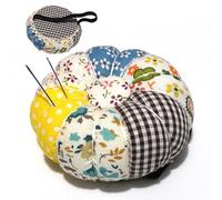 Wristband Pincushion Organizer - 2-in-1 Wrist Style Sewing Needle Holder | Wearable Pumpkin Shaped Pincushion with Elastic Wristband Craft Needle Suction Device,Sewing Tool, Quilting Tailoring DIY