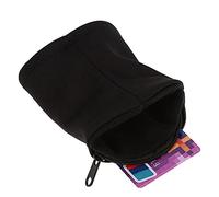 Wristband Wallet, Sports Thick Waterproof Sweatband with Zipper Pocket for Running Walking and Cycling to Hold Cash Card Keys and ID's, Wrist Band Pouch (Black)