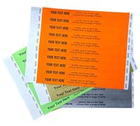 Wristbands Customised Personalised Made from Dupont™ Tyvek® 100 Per Pack 19mm