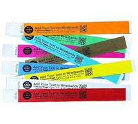 Wristbands Customised Personalised Made from Dupont™ Tyvek® 100 Per Pack (25mm) Waterproof for Identication and Crowd Control